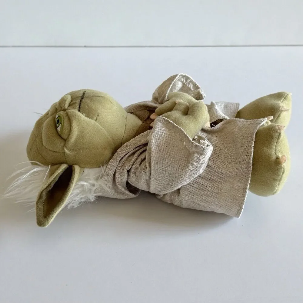 Disney Star Wars Yoda Felt with Linen Jacket Stuffed Animal 9 Inches Tall - READ